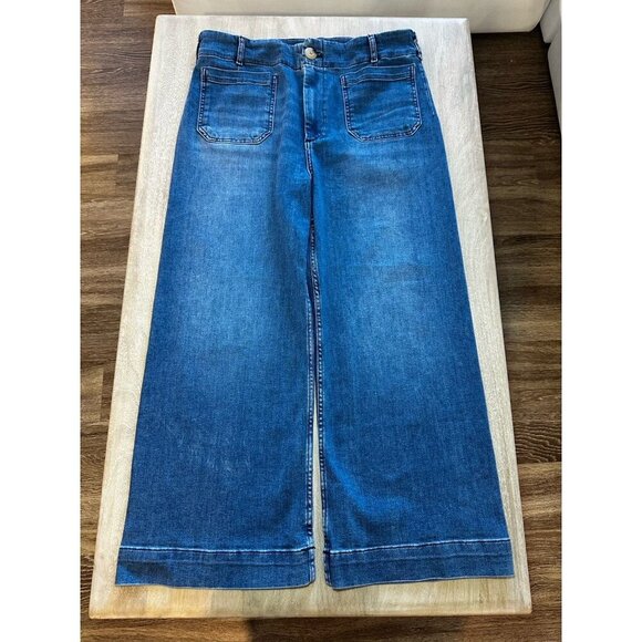 Maeve The Colette Cropped High-rise Wide-leg Jeans Size 32 Anthropologie - Picture 2 of 7